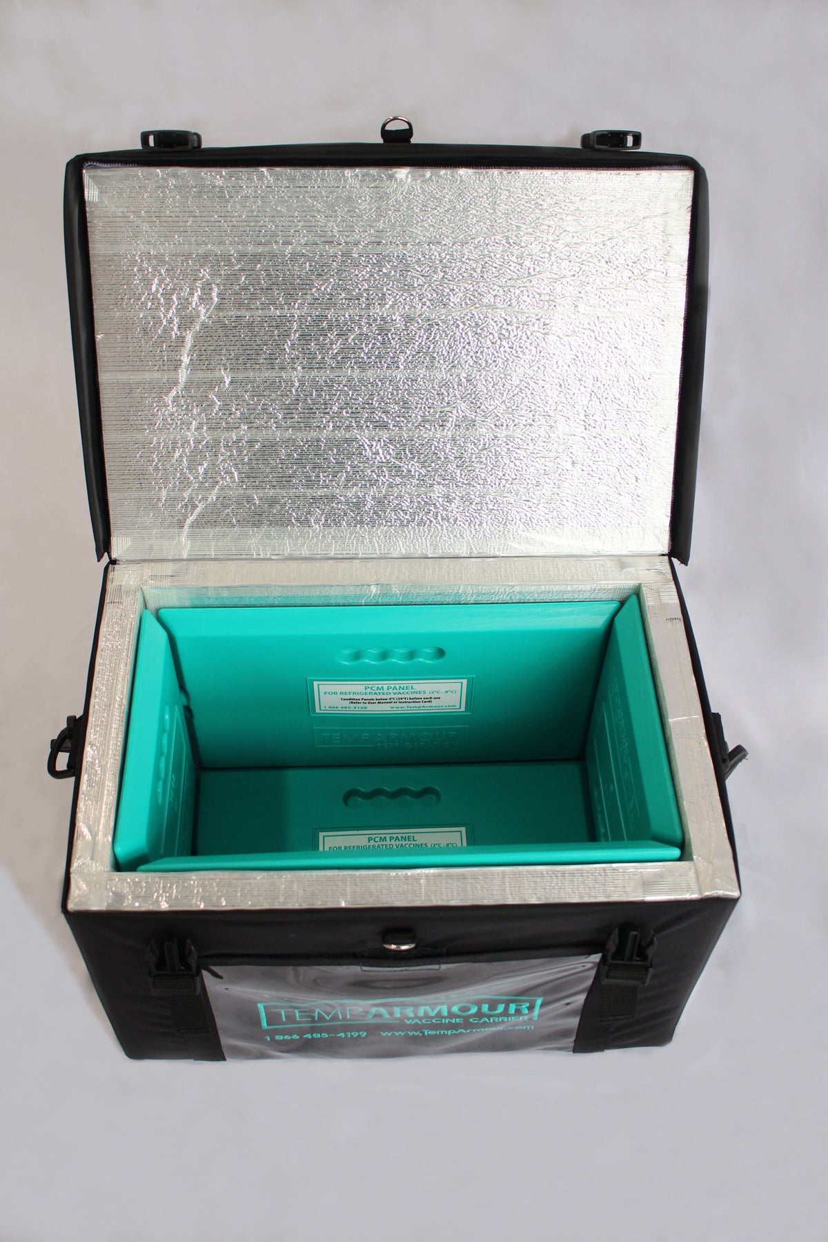 TempArmour Medical Cooler (Model VCT-4) opened for inside view