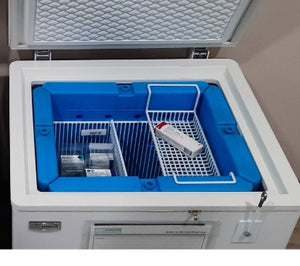 Products inside the TempArmour Vaccine Refrigerator (Model BFRV36)