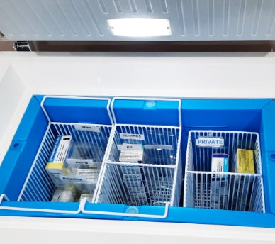 TempArmour Vaccine Refrigerator (Model BFRV84) filled with products