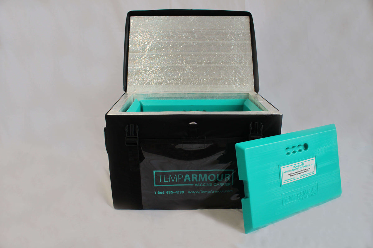 TempArmour Medical Cooler VCT-21 (Frozen Temperatures) carrier with panel